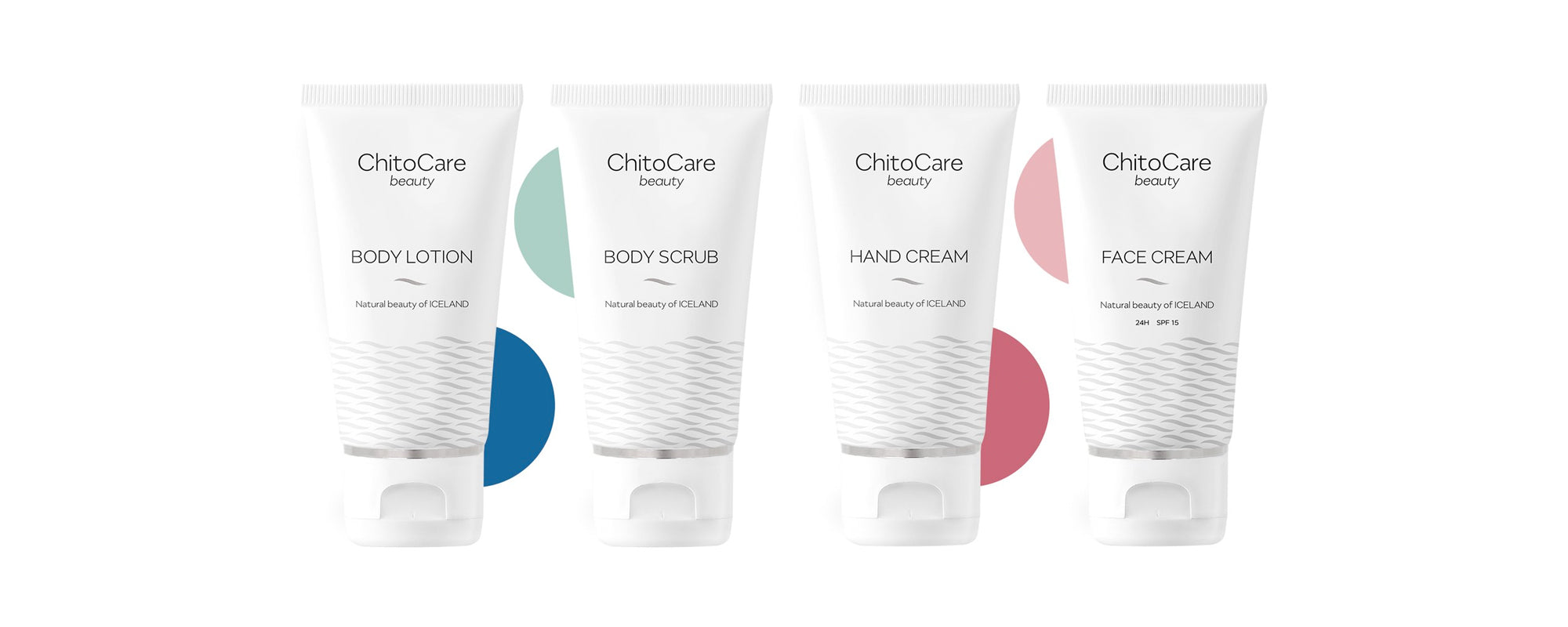 ChitoCare Beauty Ferðasett með Body Lotion, Body Scrub, Hand Cream og Face Cream