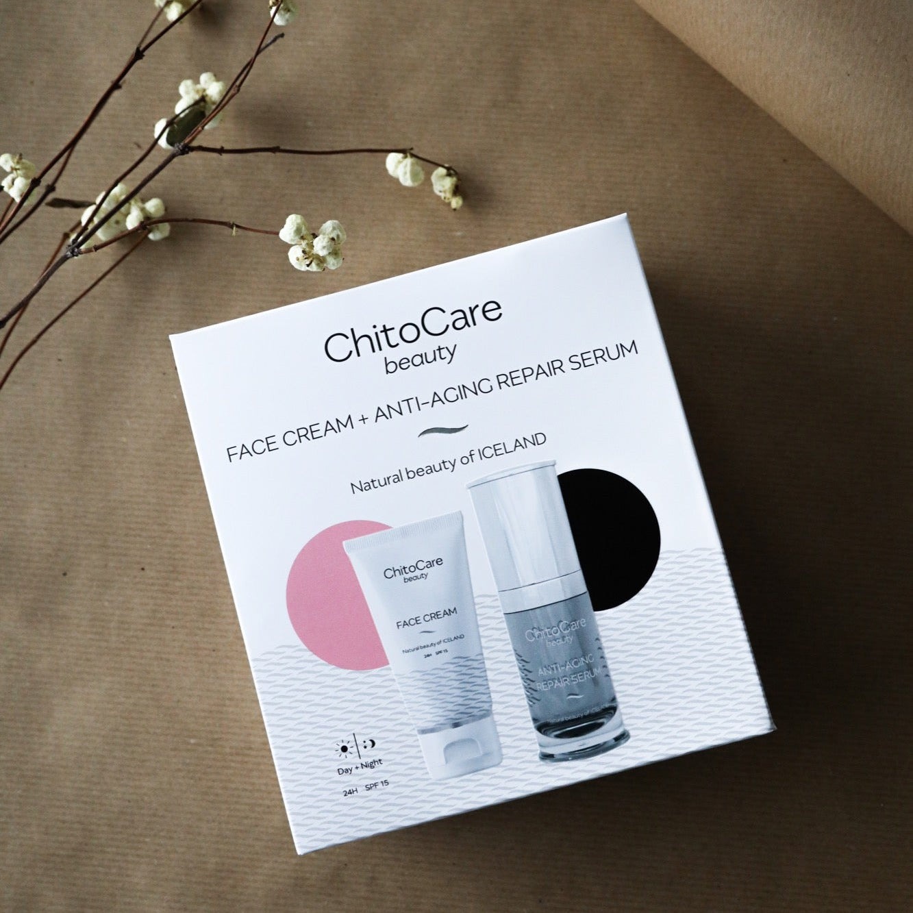 Mynd af ChitoCare Beauty Face Cream og Anti-Aging Repair Serum