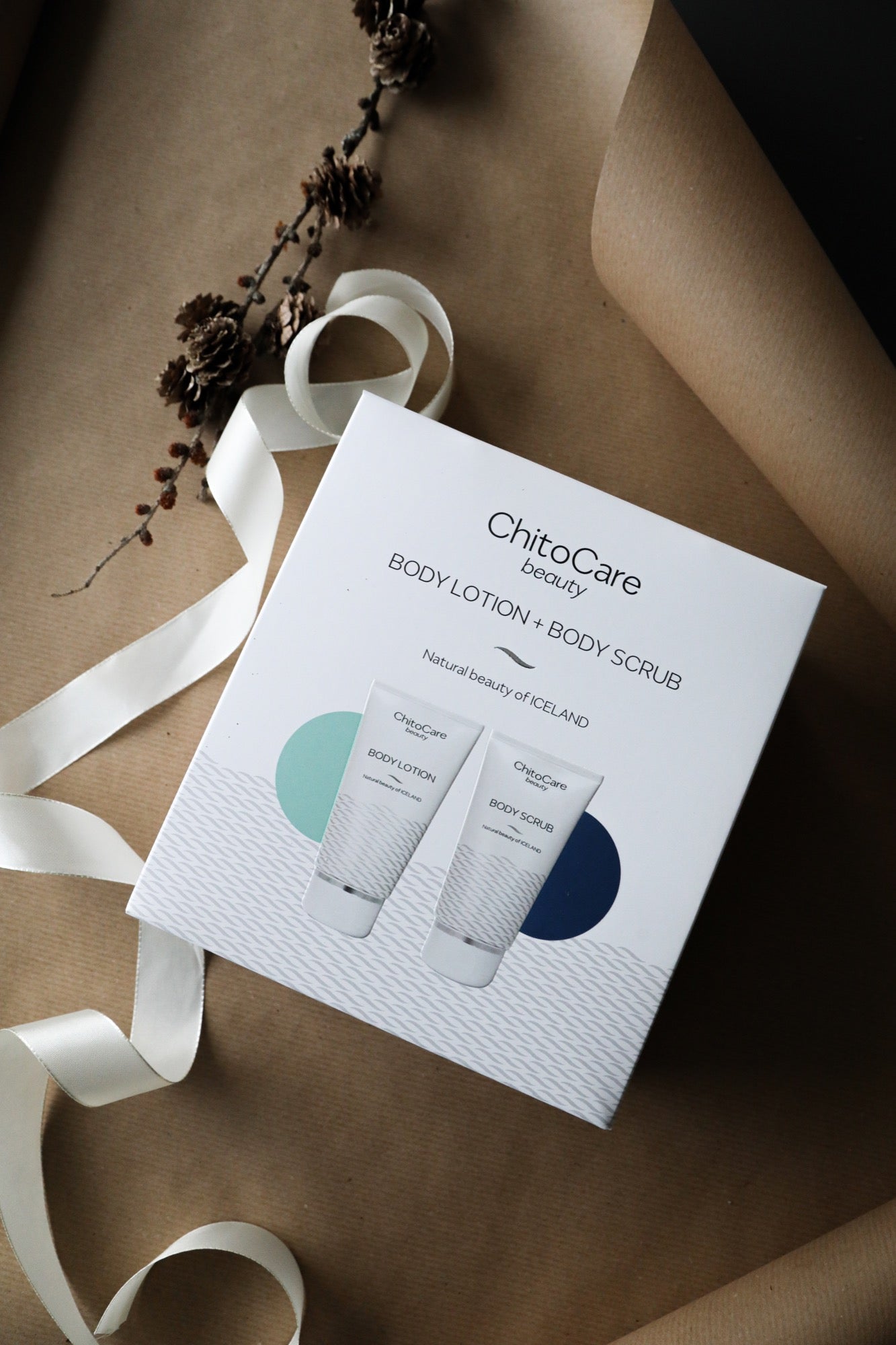 ChitoCare Beauty Body Lotion + Body Scrub Gjafaaskja